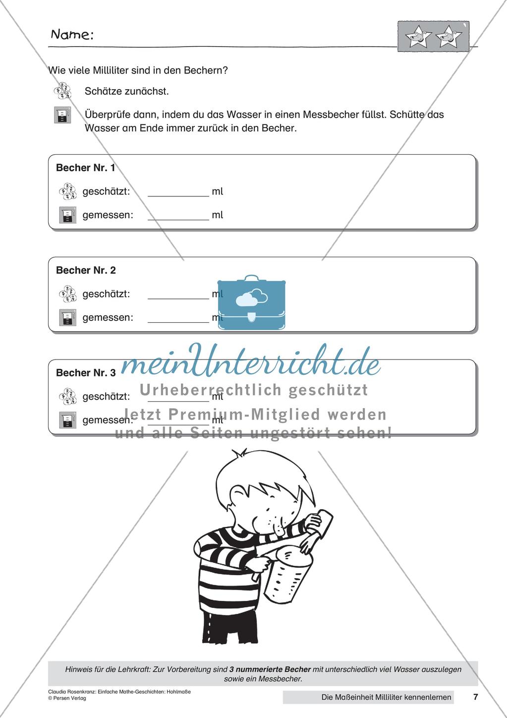Das Kennenlernen der Maßeinheit Milliliter Preview 9