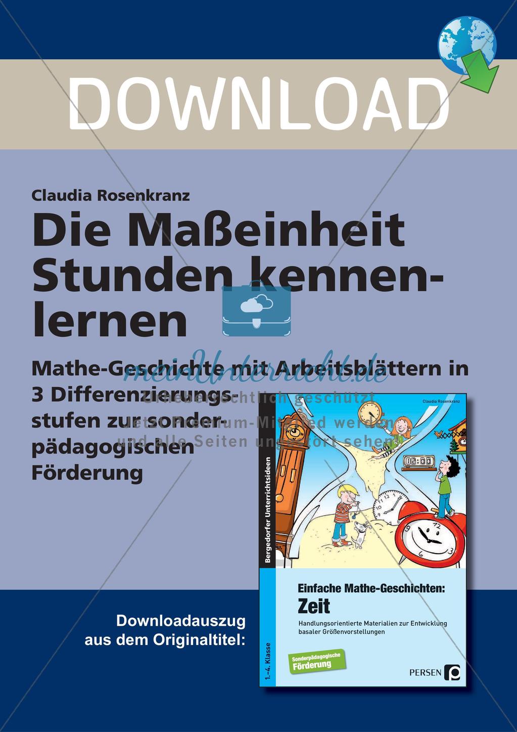 Das Kennenlernen der Maßeinheit Stunden Preview 1