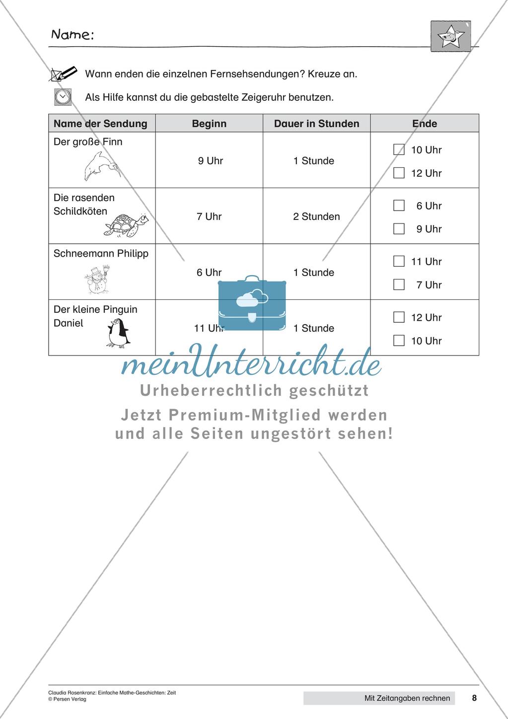 Das Rechnen mit Zeitangaben Preview 10
