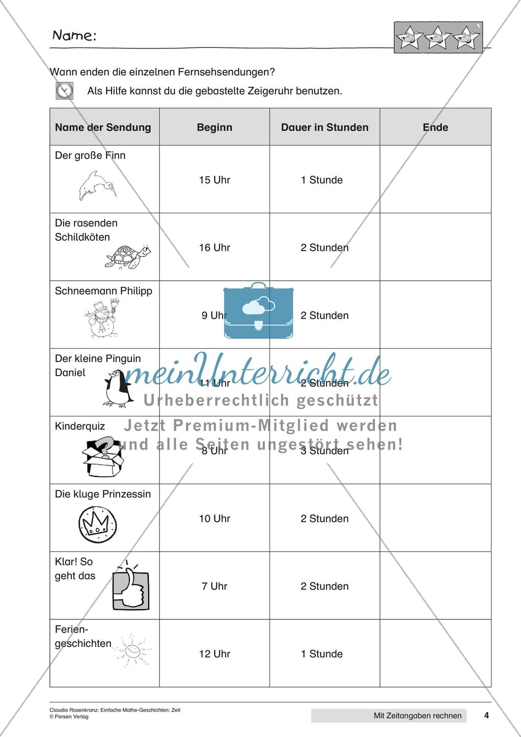 Das Rechnen mit Zeitangaben Preview 6