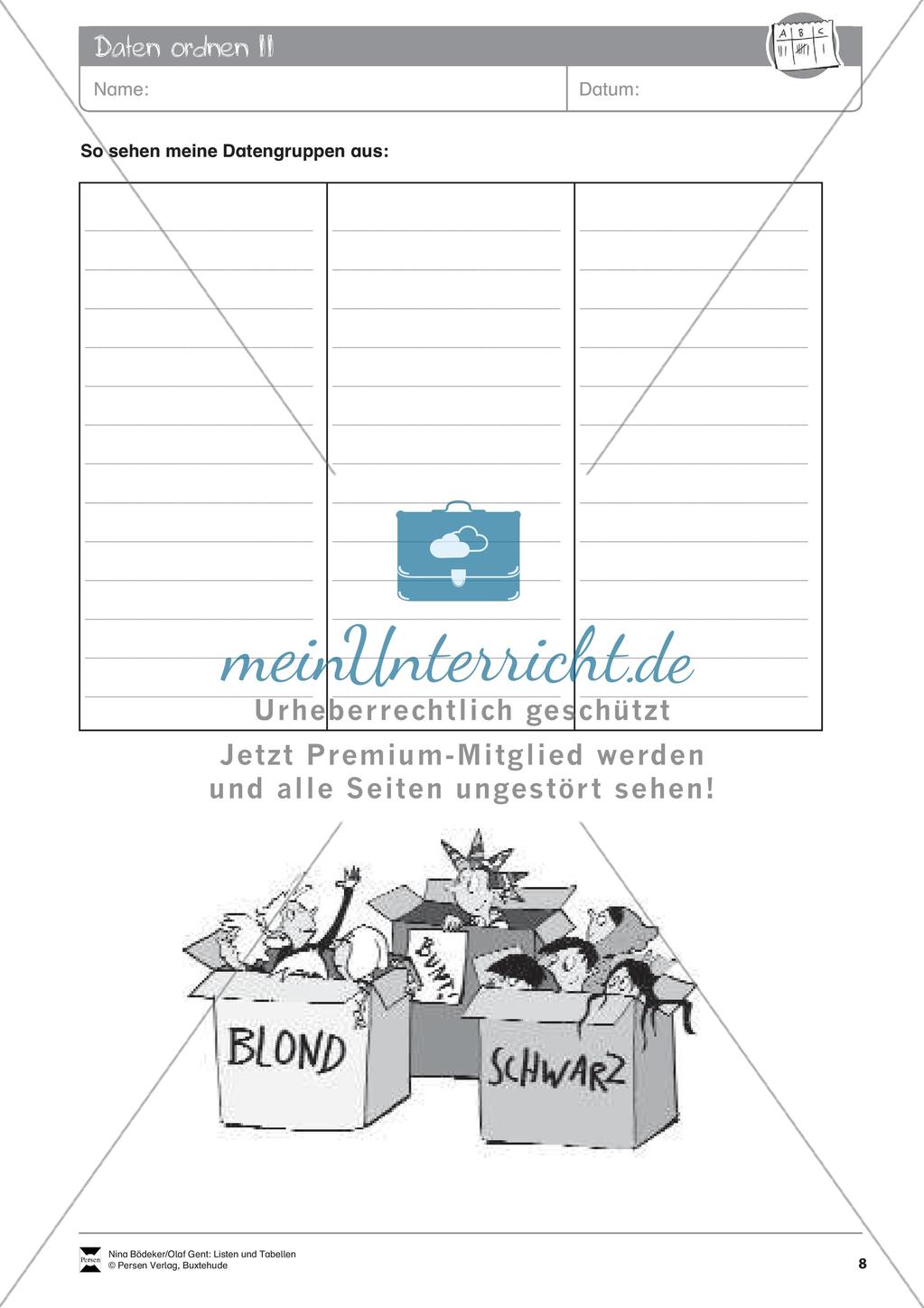 Statistik: Listen und Tabellen Preview 10