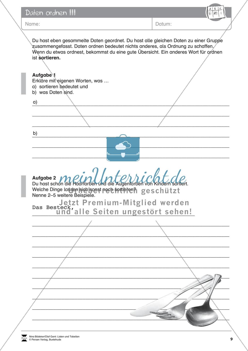 Statistik: Listen und Tabellen Preview 11