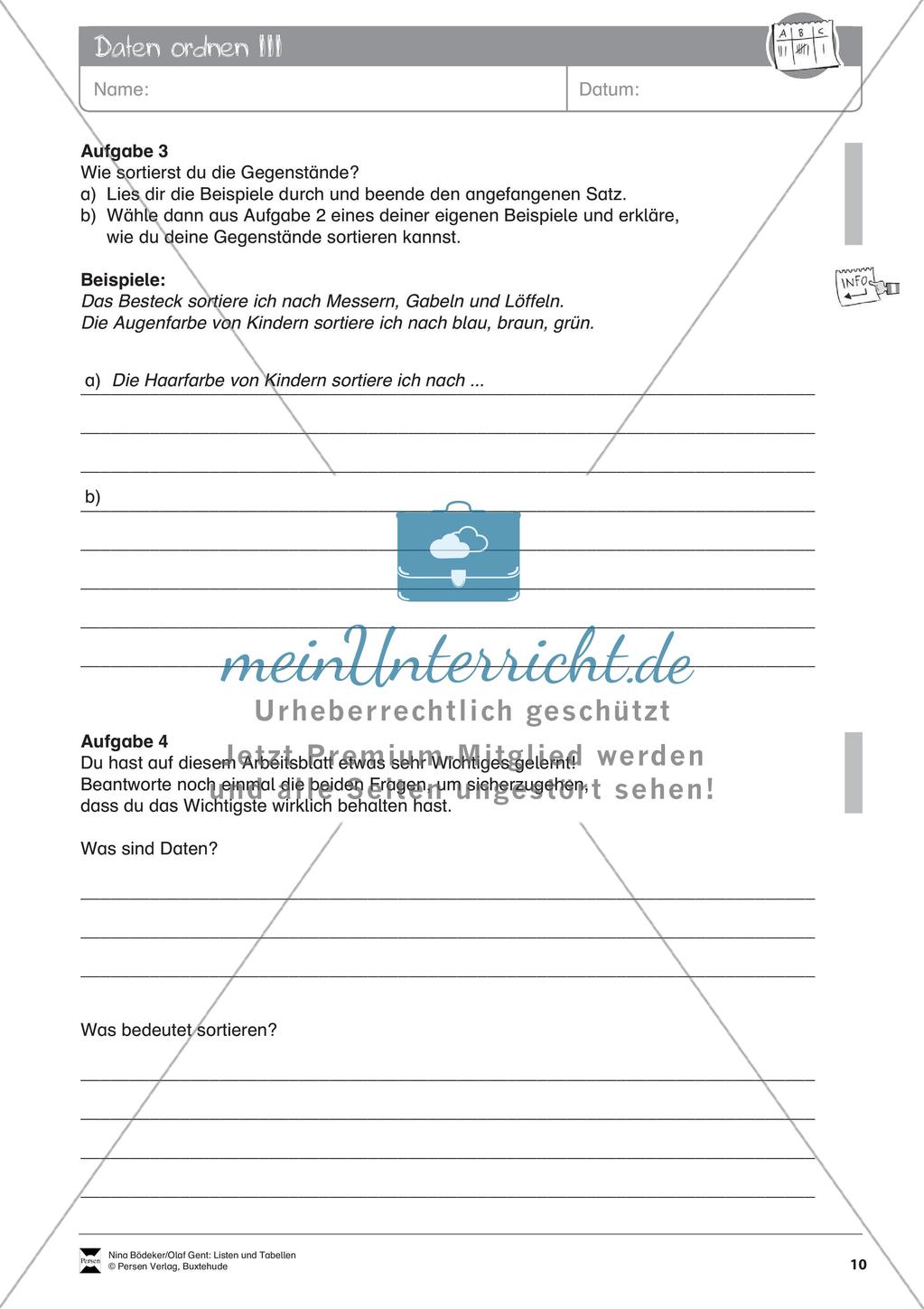 Statistik: Listen und Tabellen Preview 12