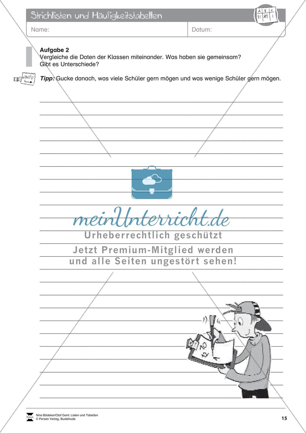 Statistik: Listen und Tabellen Preview 17