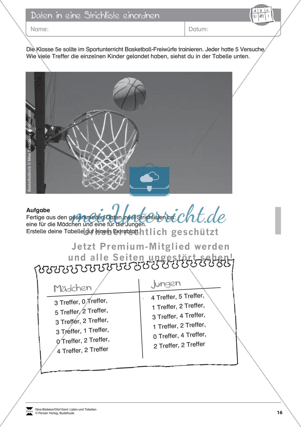 Statistik: Listen und Tabellen Preview 18