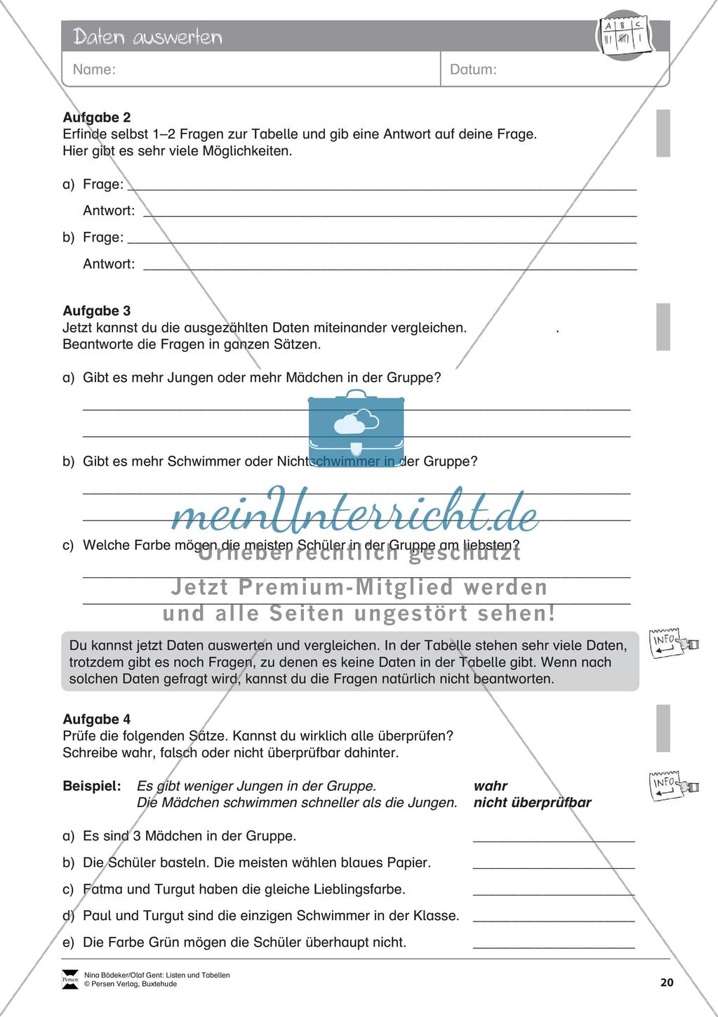 Statistik: Listen und Tabellen Preview 22