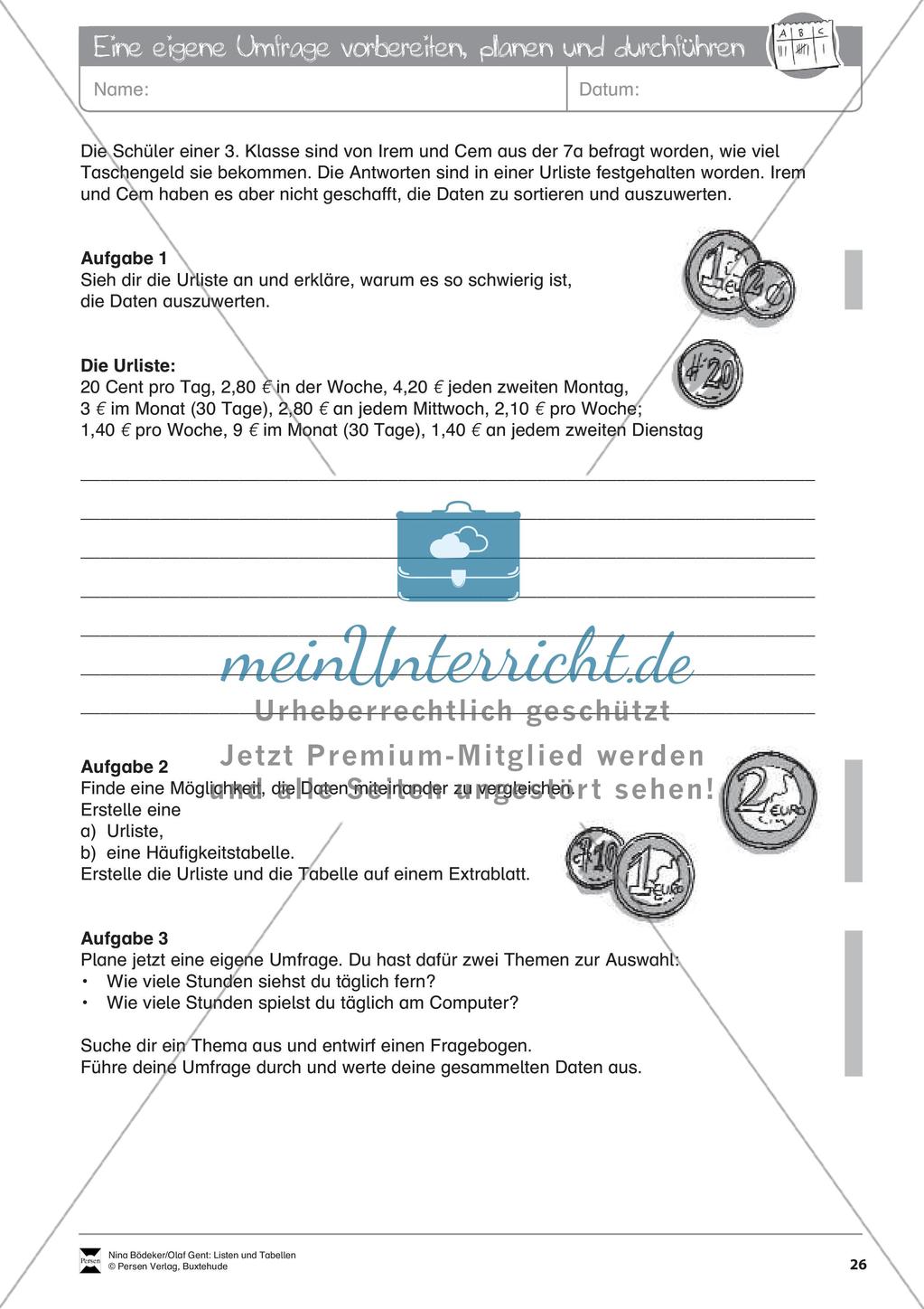 Statistik: Listen und Tabellen Preview 28