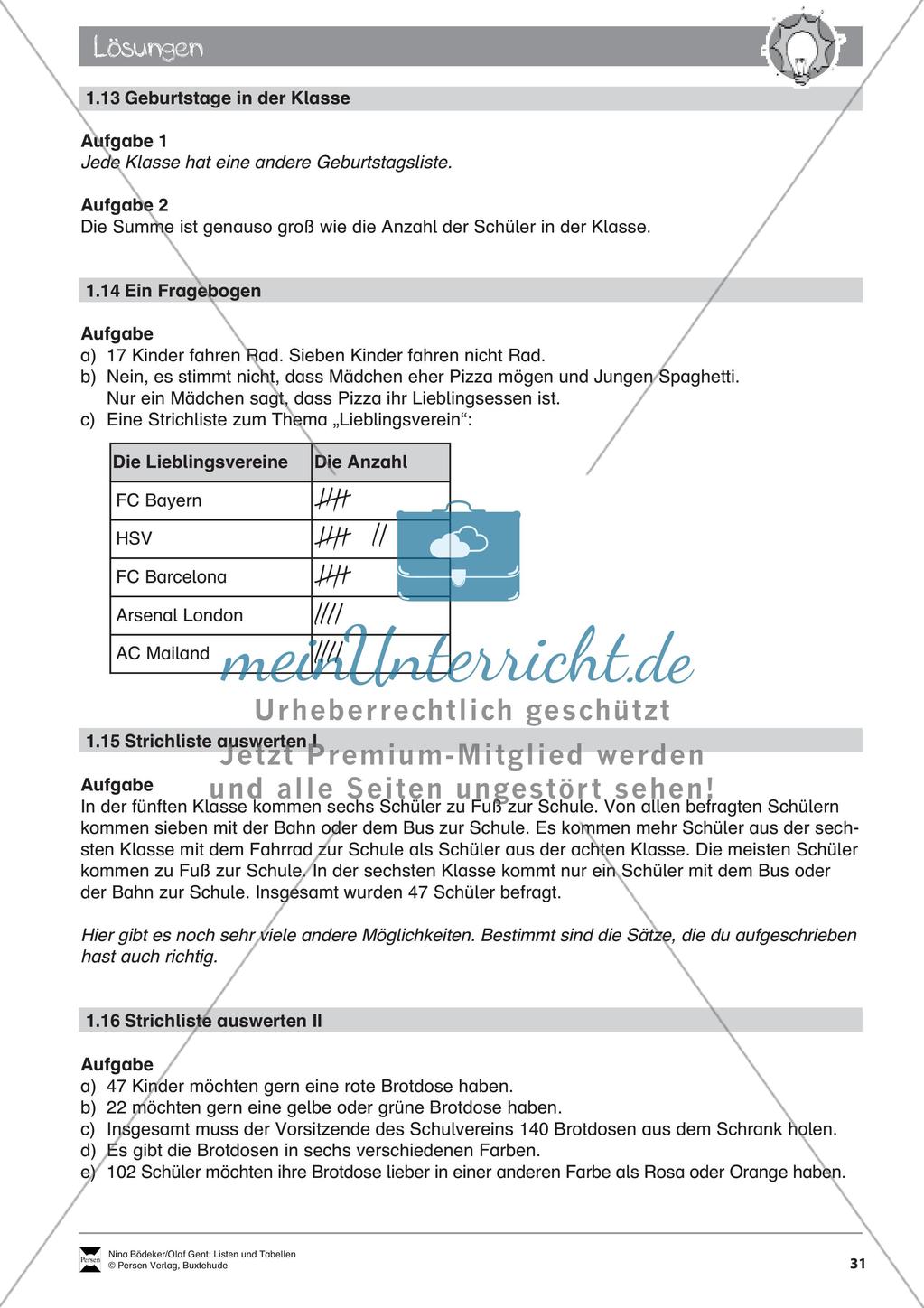Statistik: Listen und Tabellen Preview 33