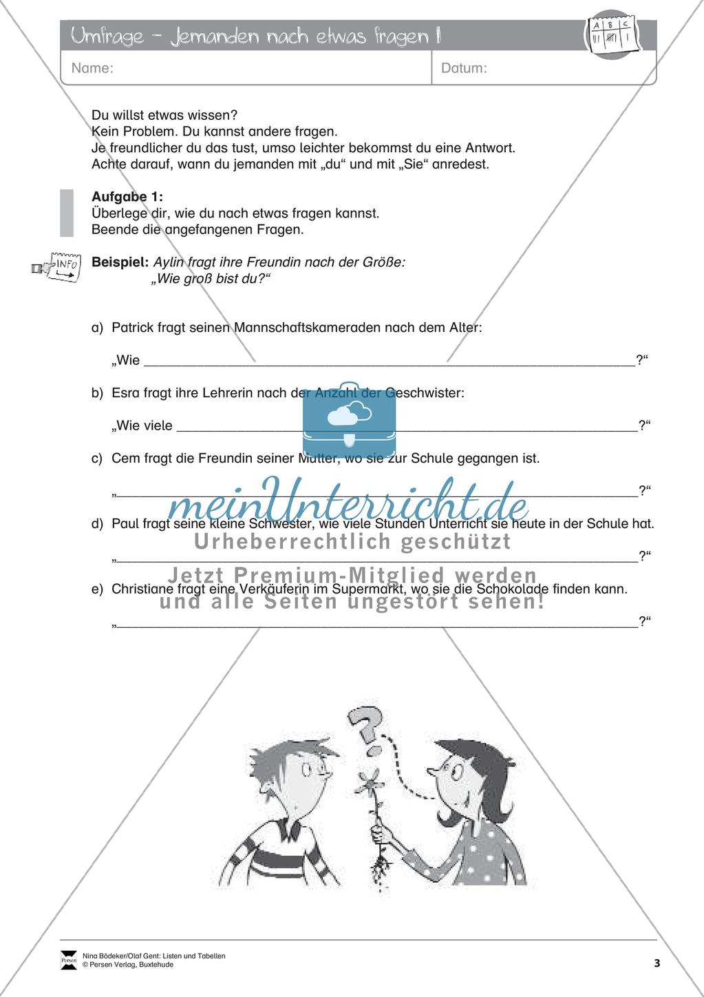 Statistik: Listen und Tabellen Preview 5