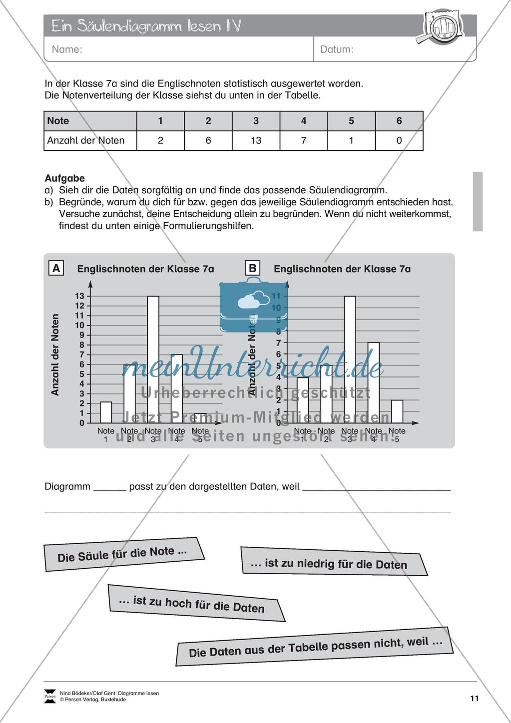Statistik: Lesen von Diagrammen Preview 13