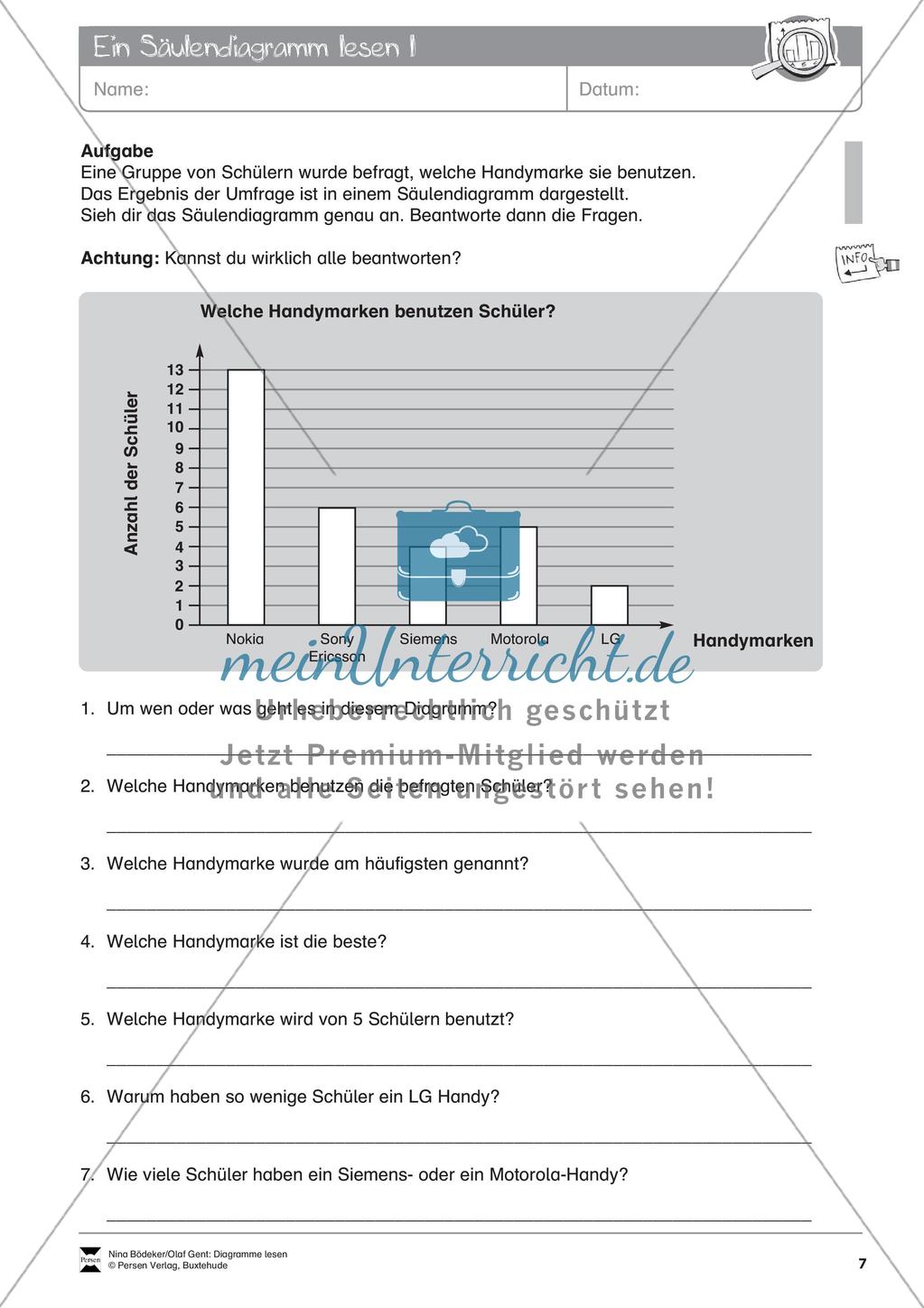 Statistik: Lesen von Diagrammen Preview 9
