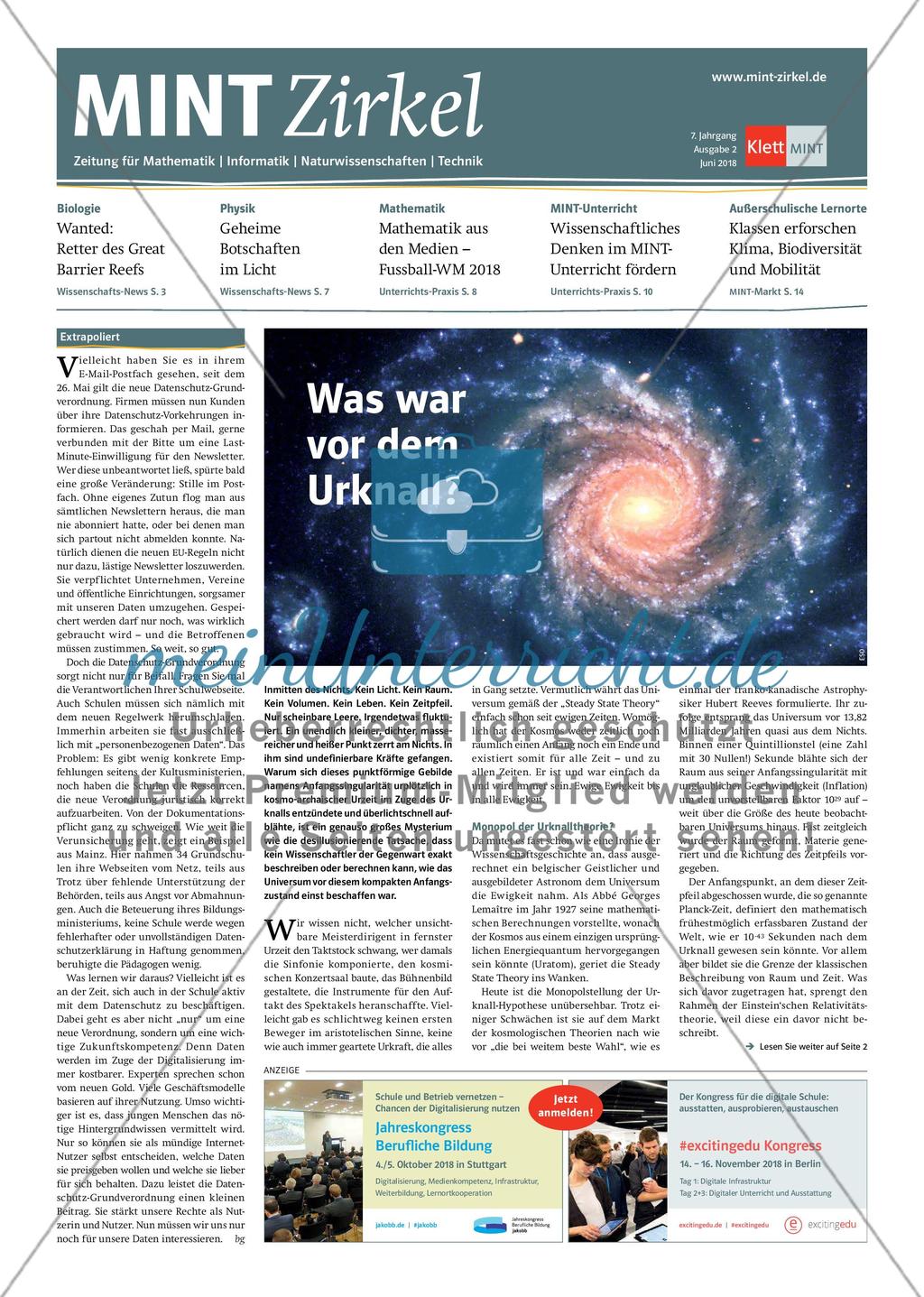 MINT Zirkel - Ausgabe 2, Juni 2018 Preview 1