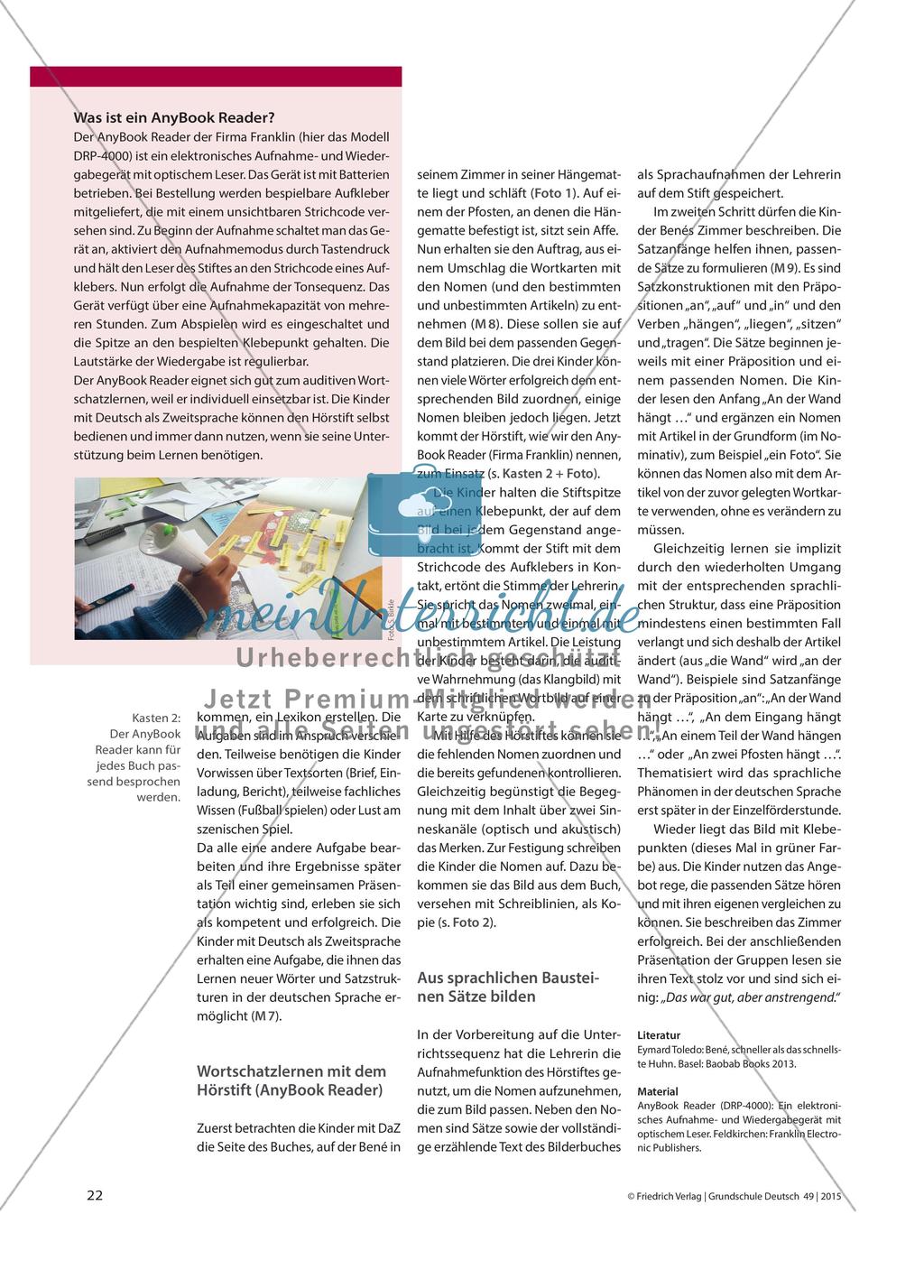 Gib mir ein Wort! - Individuelles Lernen mit einem Bilderbuch Preview 3