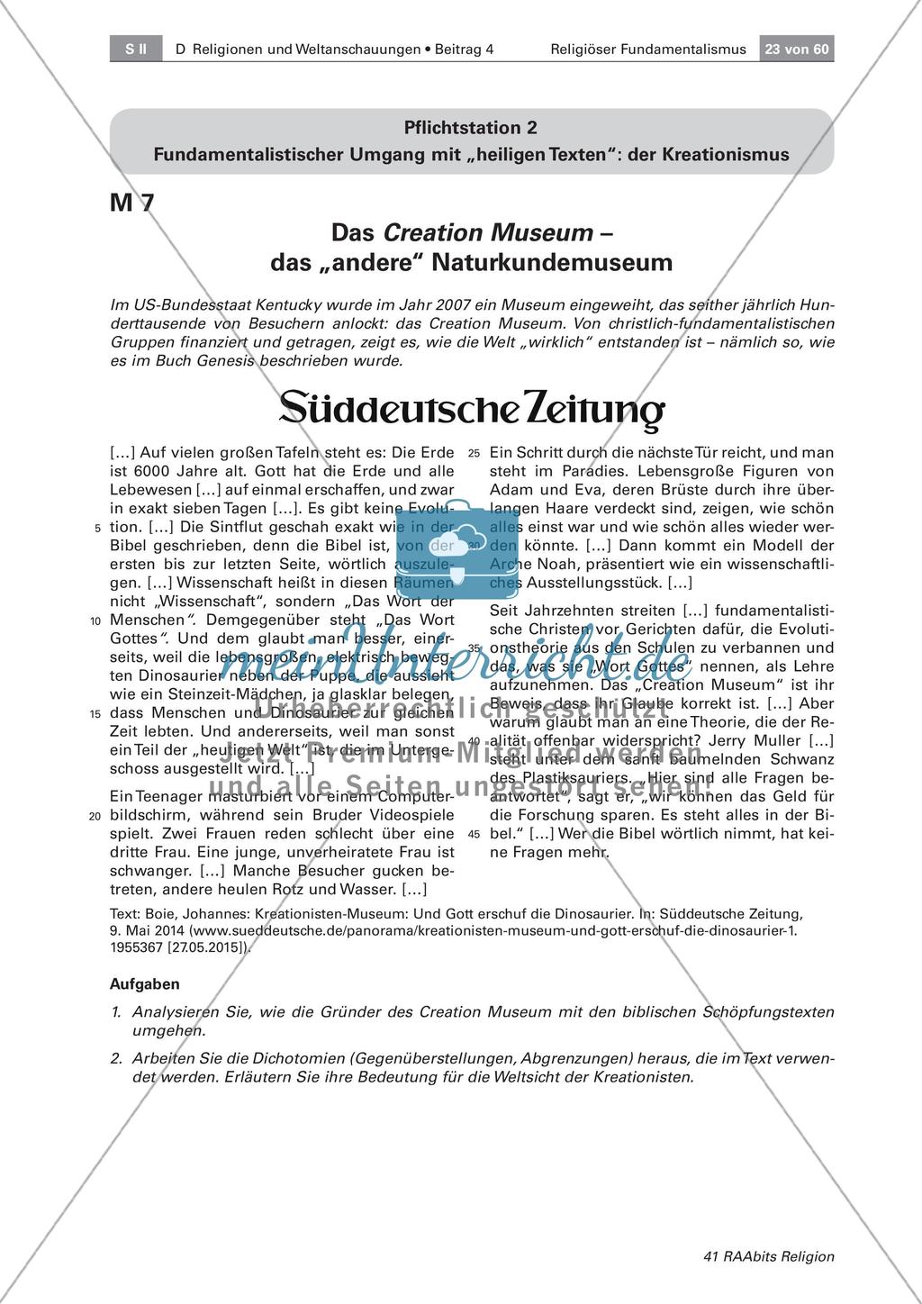 Der Kreationsismus und der islamische Fundamentalismus Preview 1