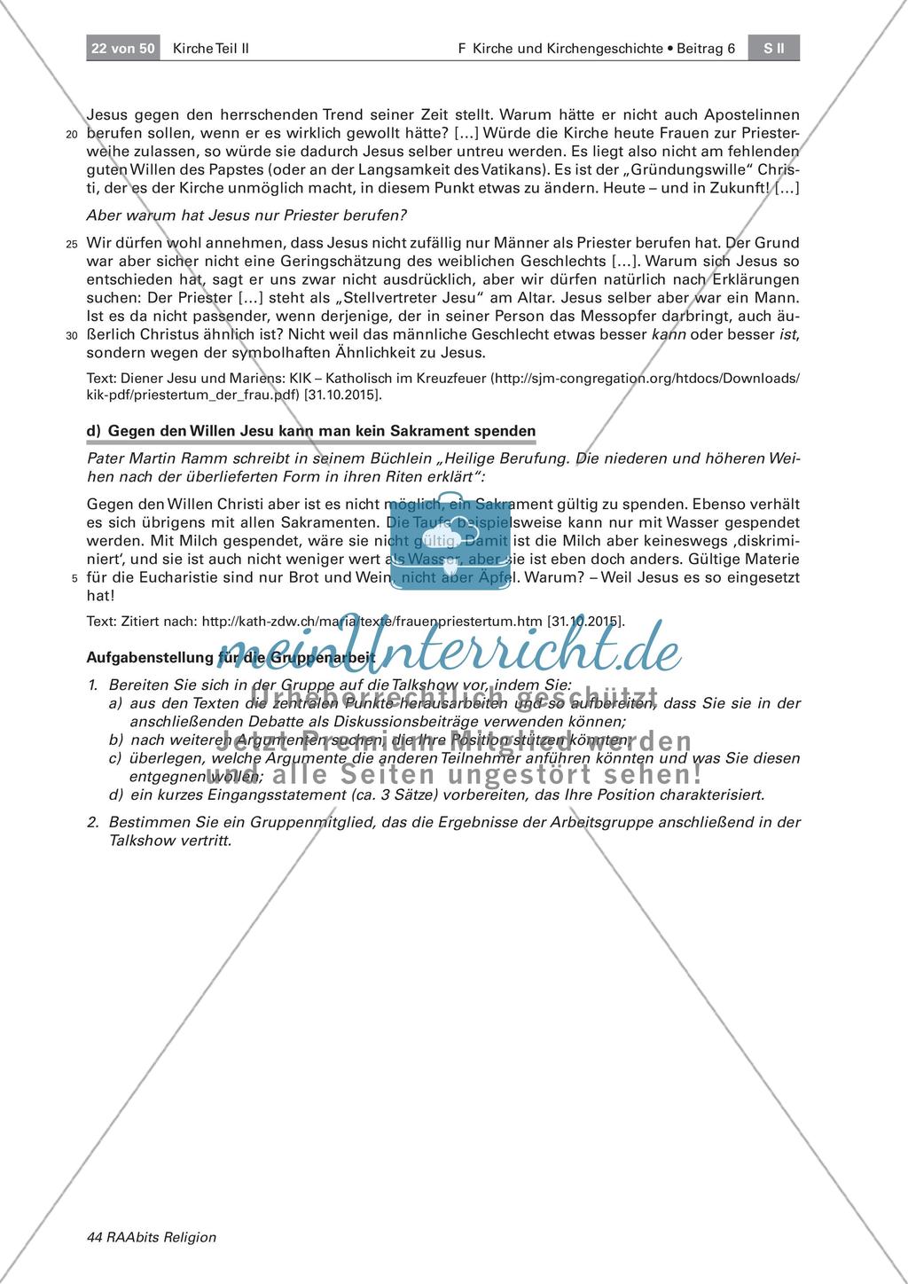 Die Rolle der Frau in der katholischen Kirche Preview 3