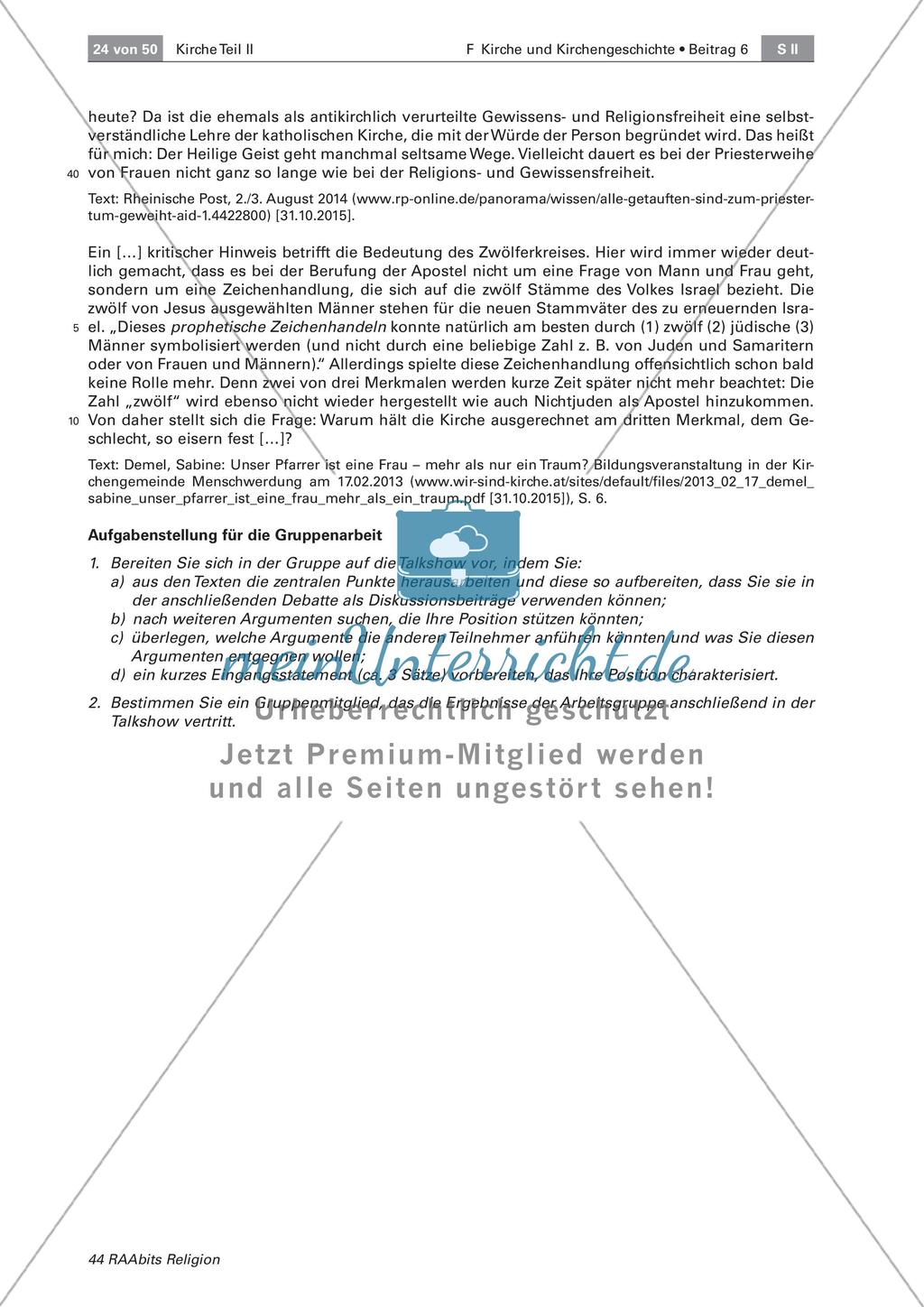 Die Rolle der Frau in der katholischen Kirche Preview 5