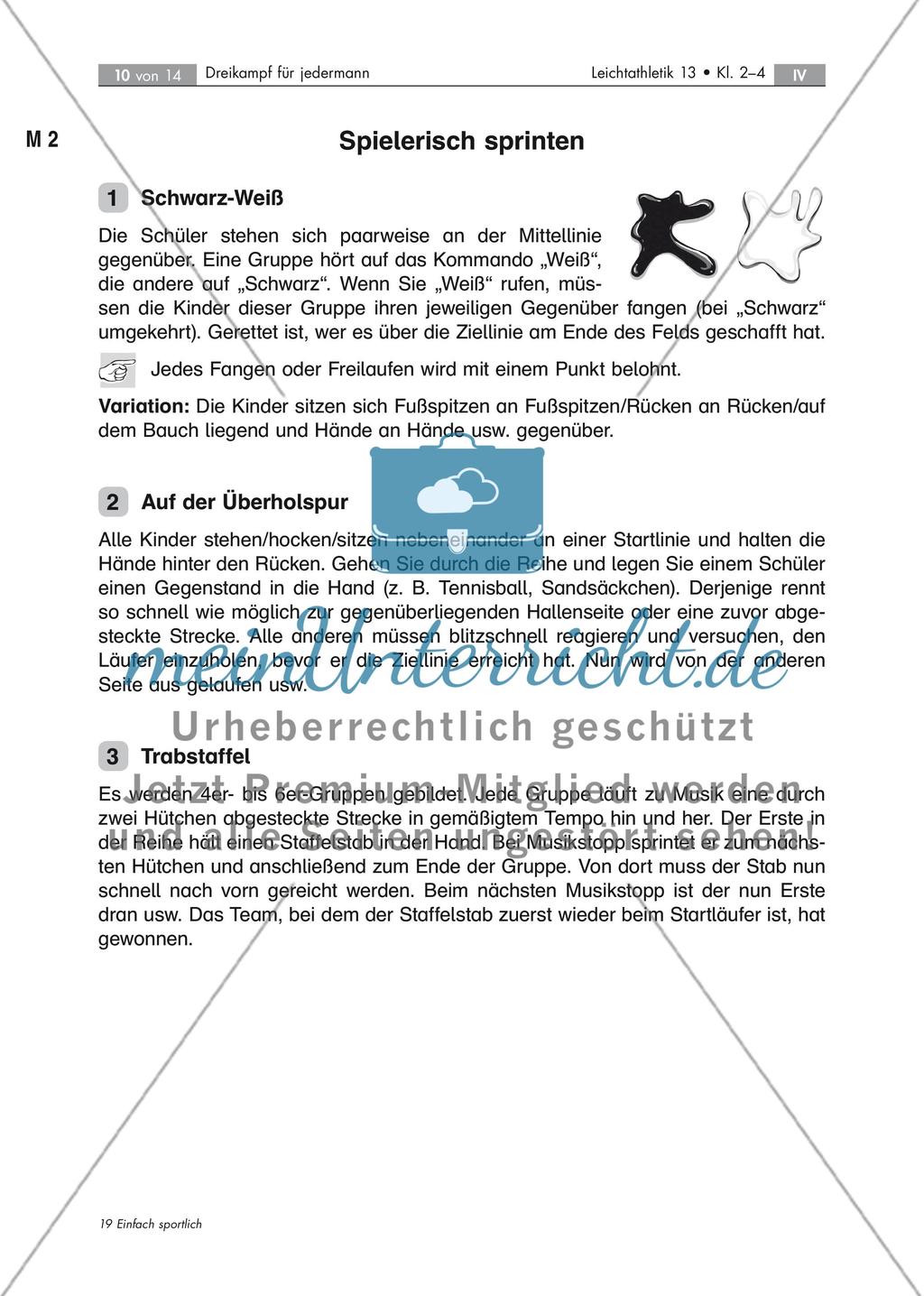 Dreikampf für jedermann - spielerische Wettkämpfe beim Laufen, Springen und Werfen Preview 10