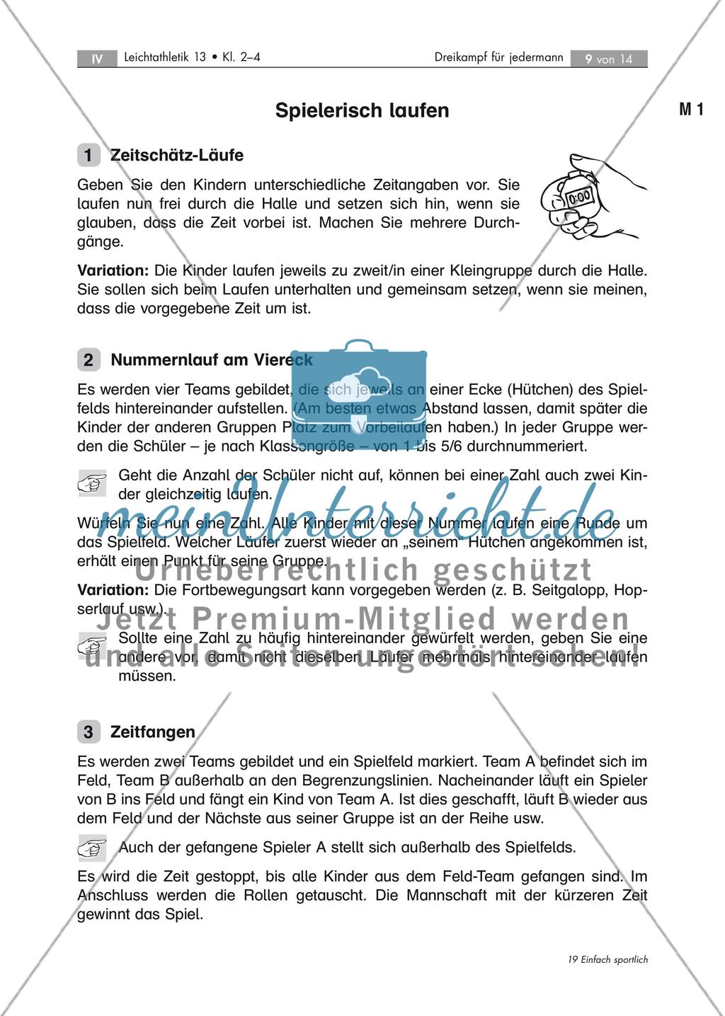 Dreikampf für jedermann - spielerische Wettkämpfe beim Laufen, Springen und Werfen Preview 9