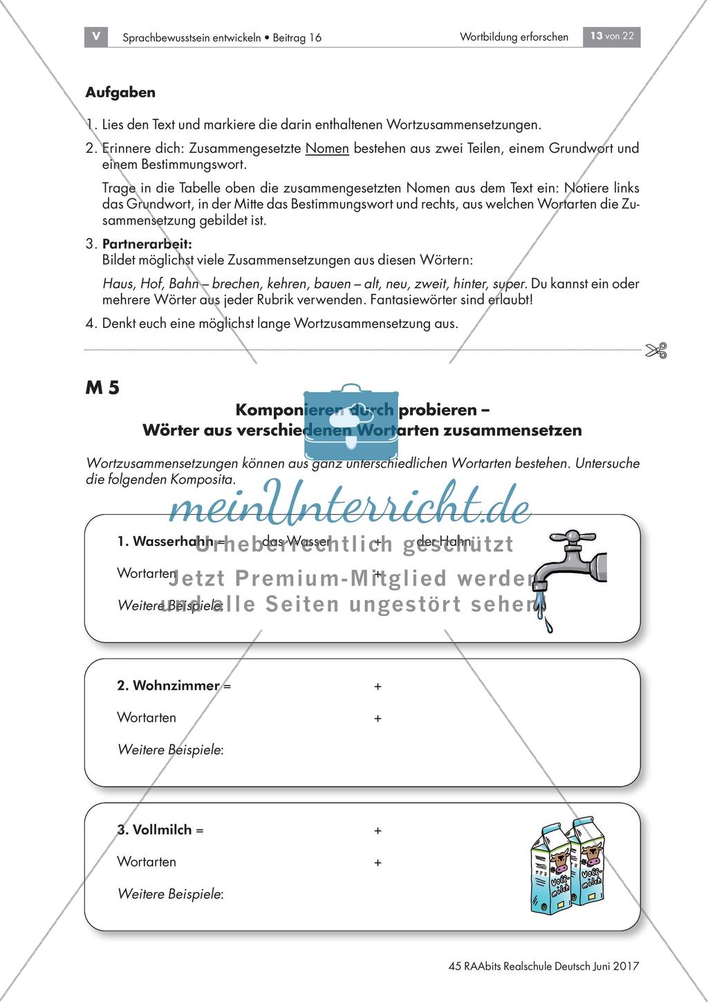 Wortzusammensetzungen Preview 2