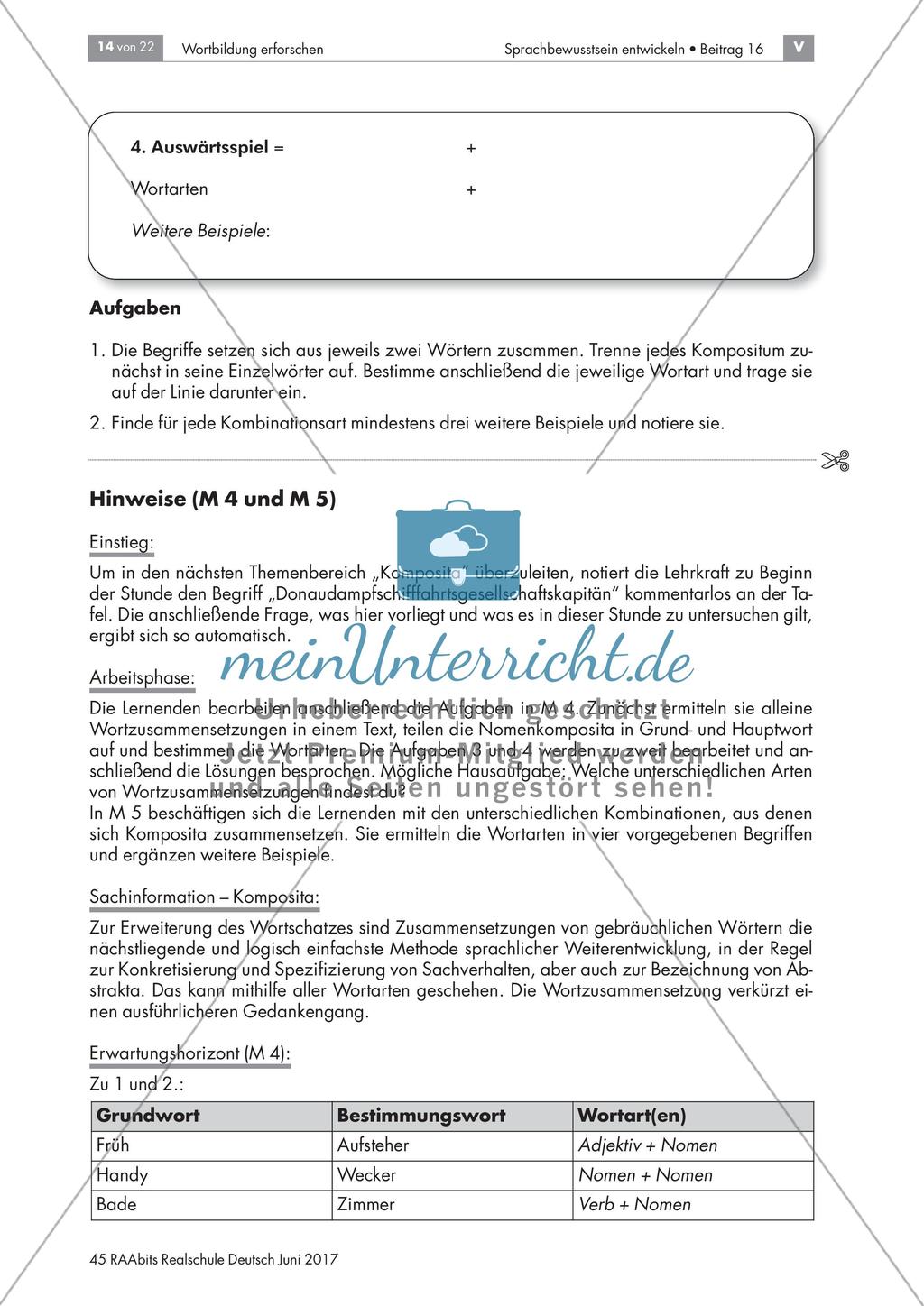 Wortzusammensetzungen Preview 3