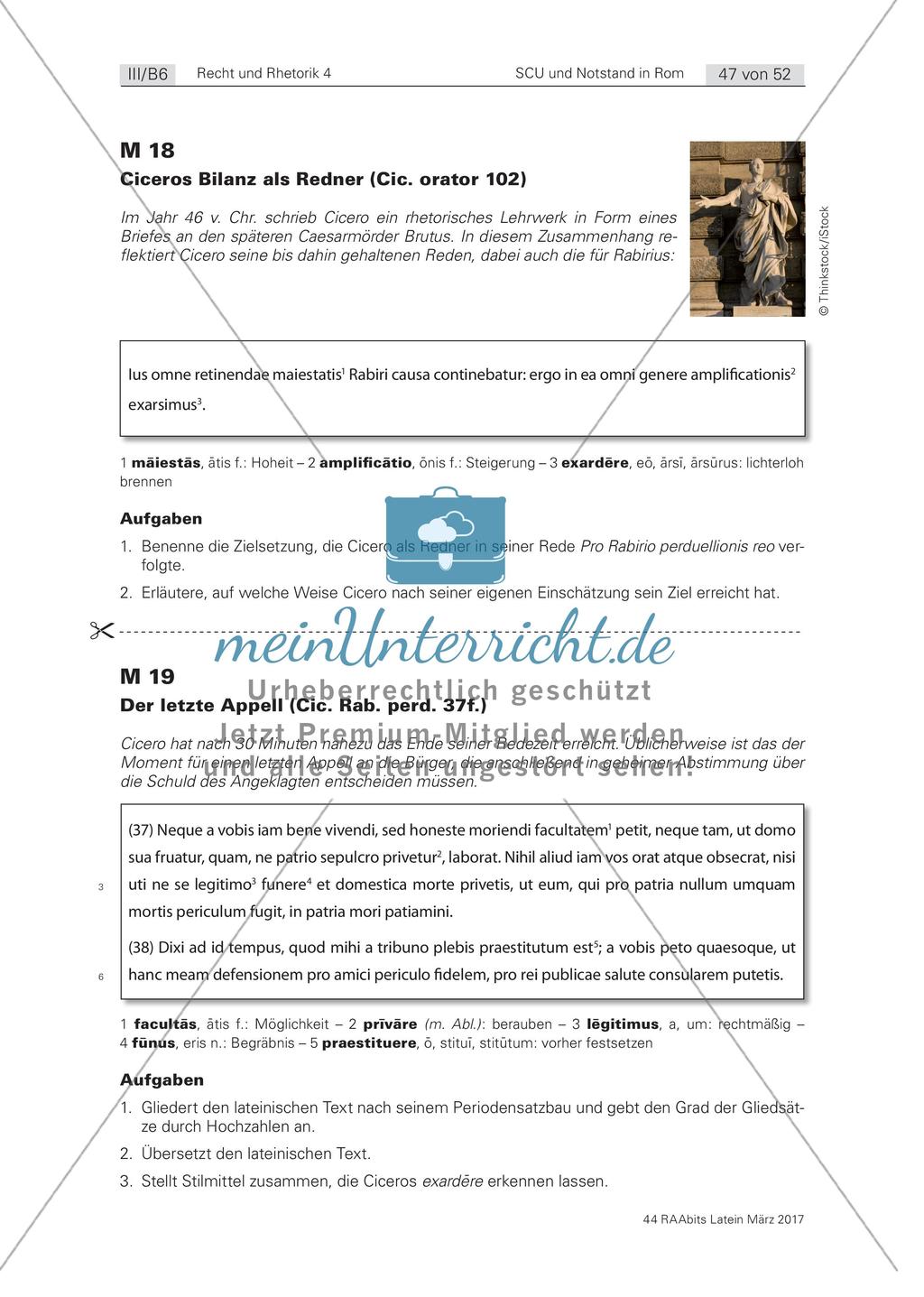 Recht und Rhetorik: Ciceros Redeabschluss als Beispiele einer peroratio Preview 1