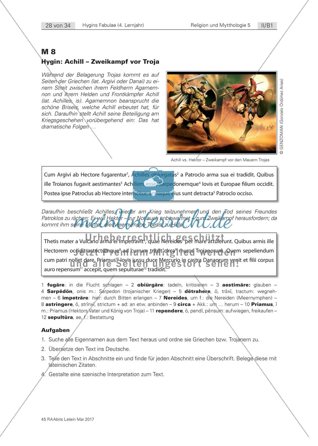 Hygins Fabulae: Achill vs. Hektor – Zweikampf vor Troja Preview 1