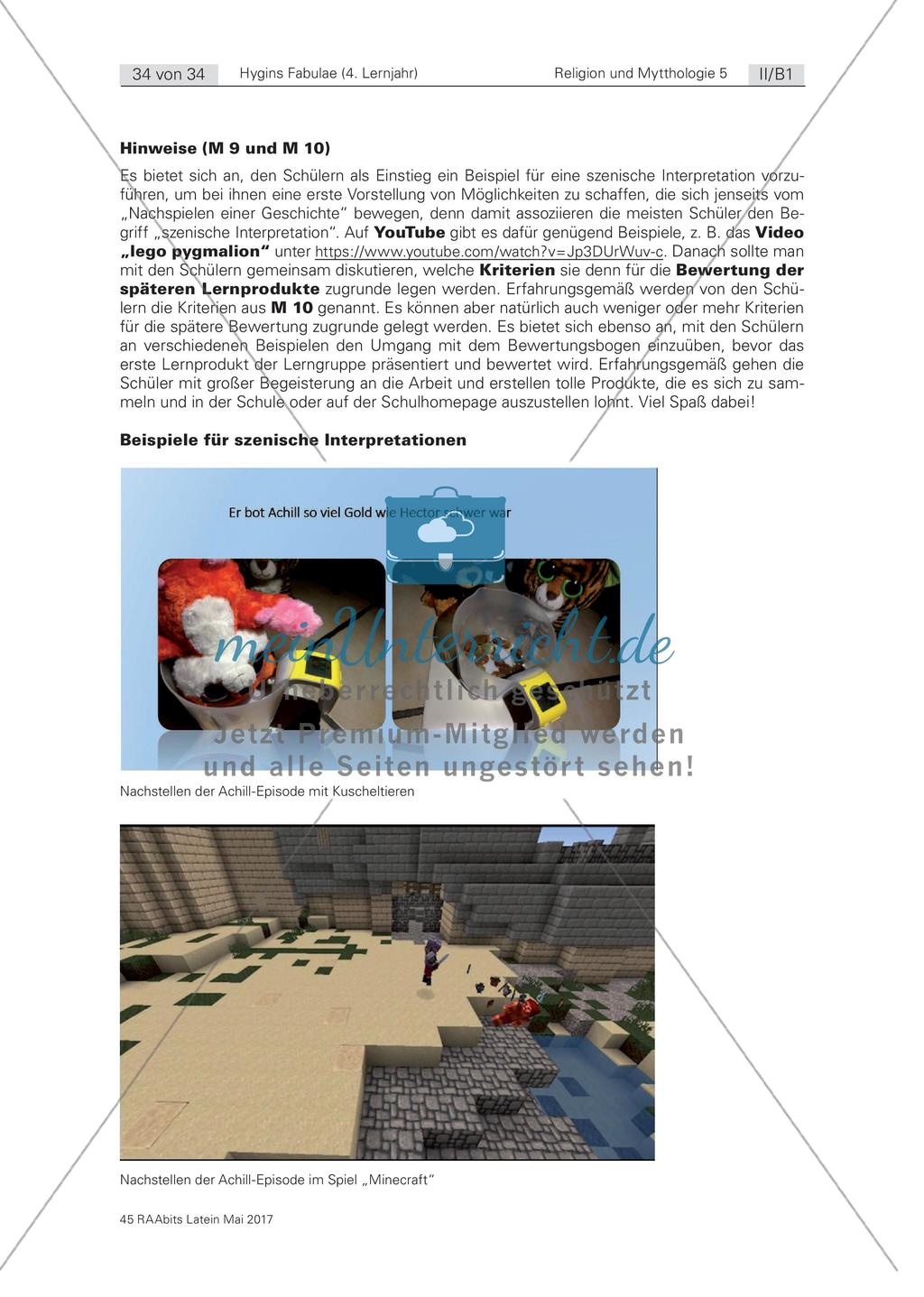 Hygins Fabulae: Szenische Interpretation von Achill vs. Hektor Preview 3