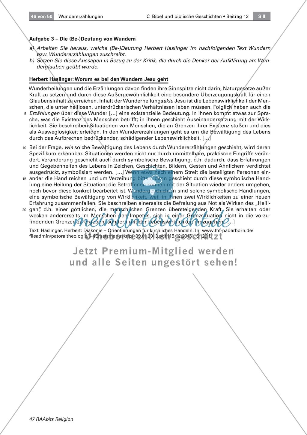 Leistungsüberprüfung: Neutestamentliche Wundererzählungen Preview 2