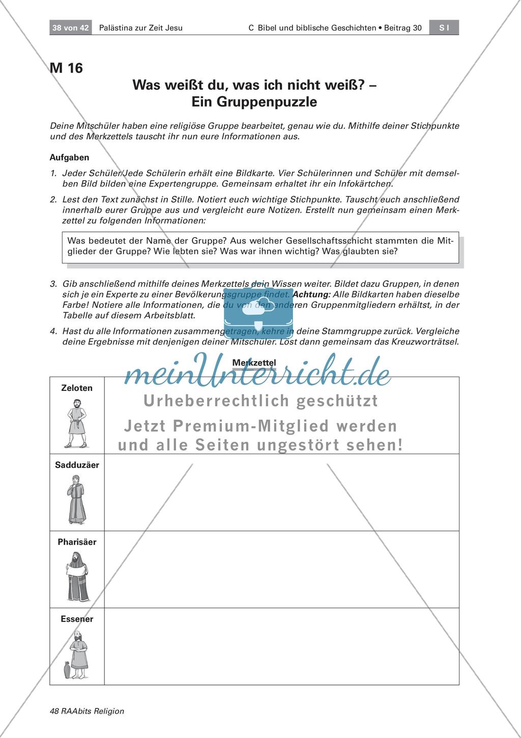 Religiöse Gruppierungen zur Zeit Jesu Preview 4