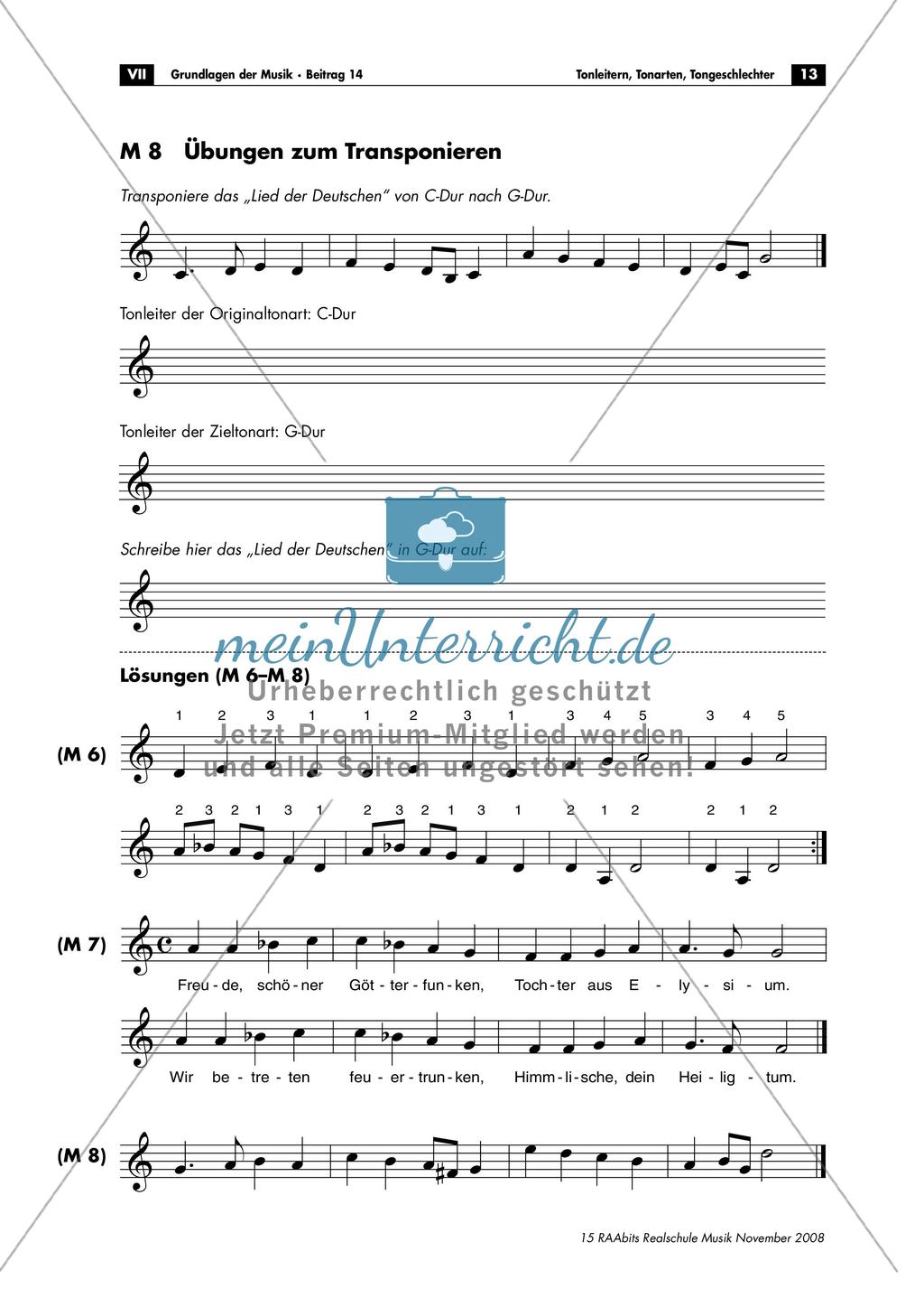 Tonleitern, Tonarten, Tongeschlechter Preview 13