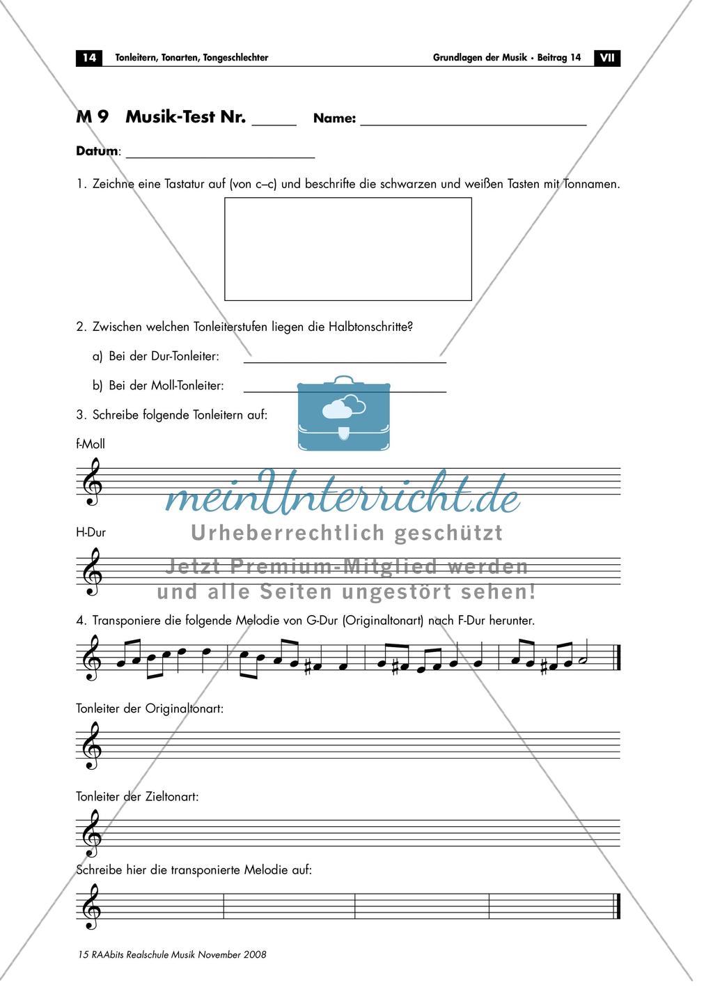 Tonleitern, Tonarten, Tongeschlechter Preview 14