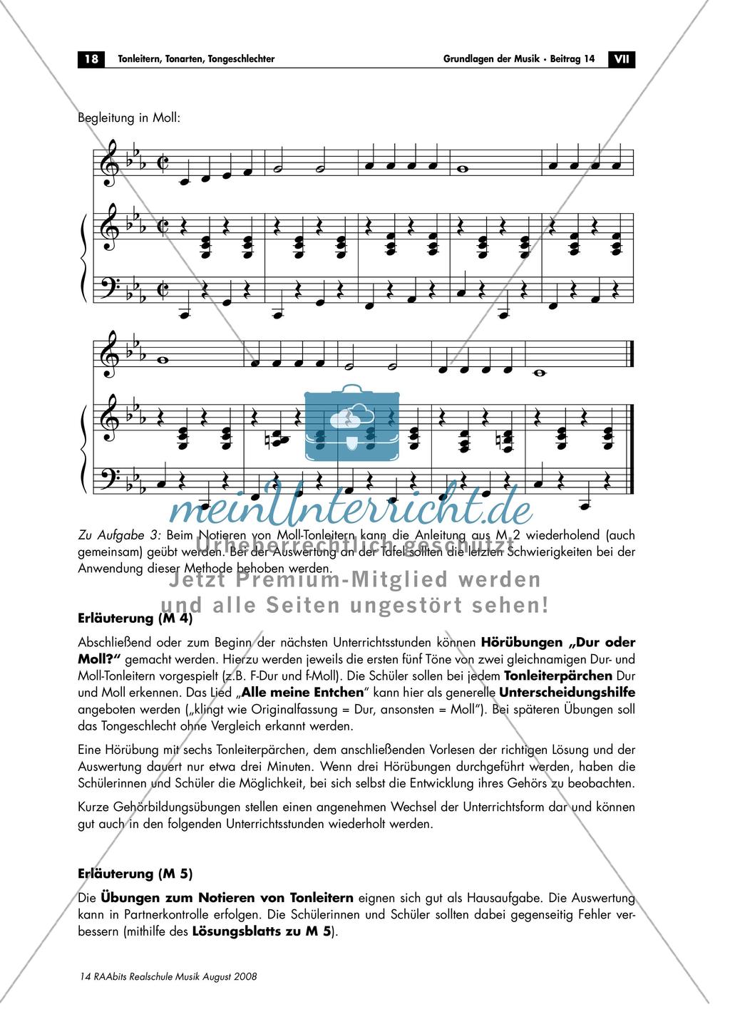 Tonleitern, Tonarten, Tongeschlechter Preview 18