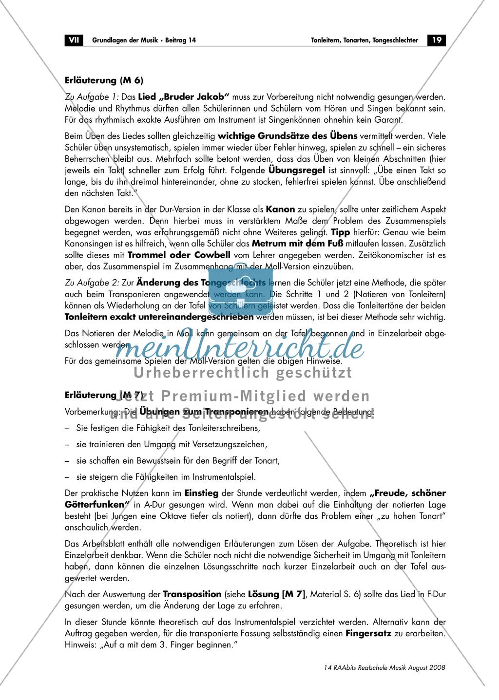 Tonleitern, Tonarten, Tongeschlechter Preview 19