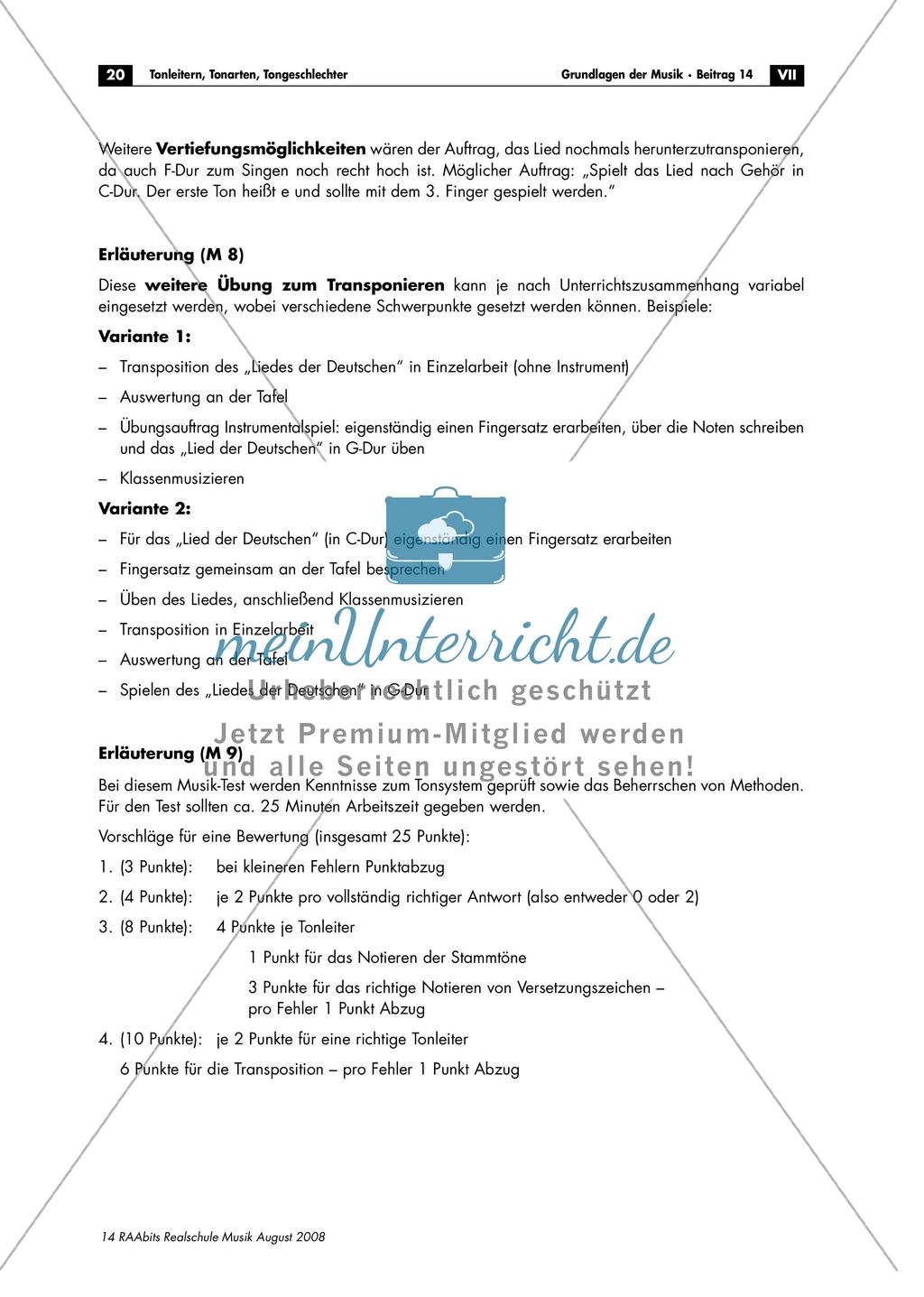 Tonleitern, Tonarten, Tongeschlechter Preview 20