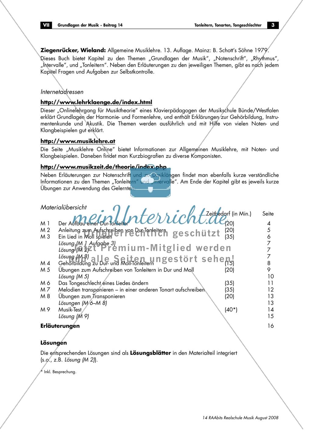 Tonleitern, Tonarten, Tongeschlechter Preview 3