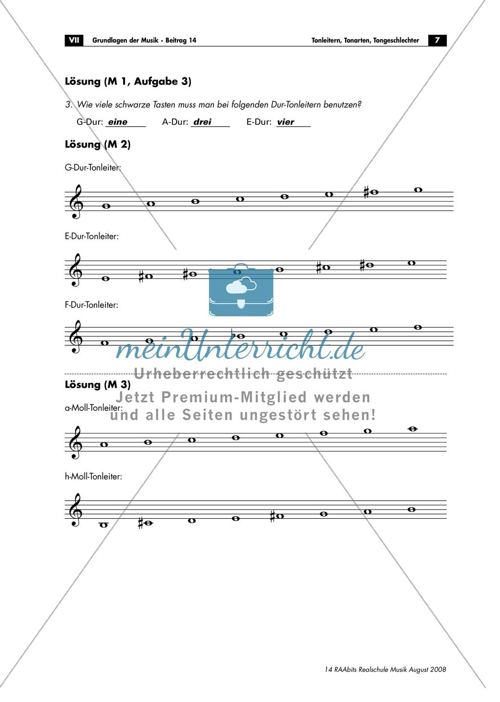 Tonleitern, Tonarten, Tongeschlechter Preview 7