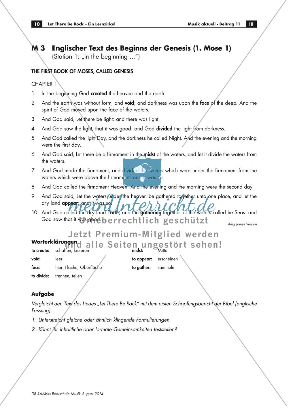 Let There Be Rock: Ein Lernzirkel Preview 3