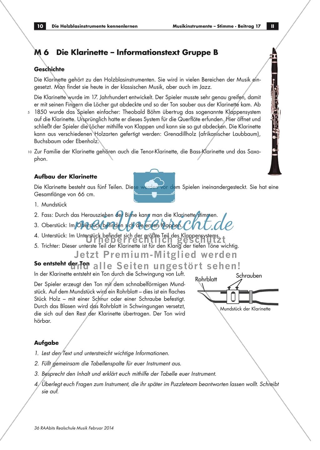 Gruppenpuzzle: Holzblasinstrumente Preview 10