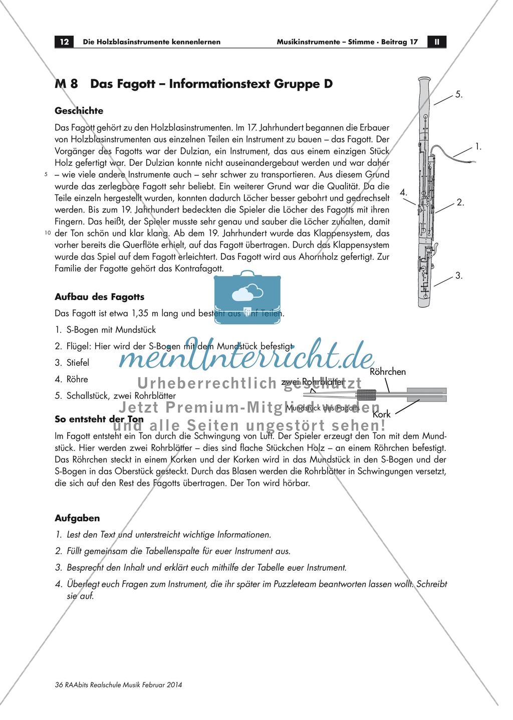 Gruppenpuzzle: Holzblasinstrumente Preview 12