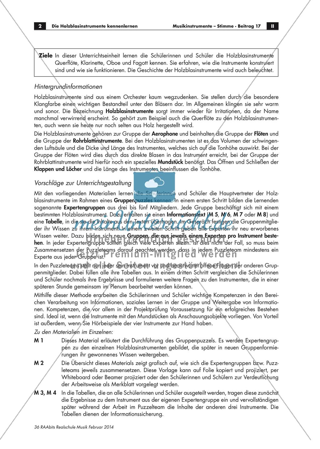 Gruppenpuzzle: Holzblasinstrumente Preview 2
