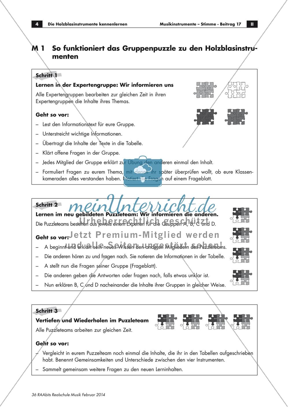 Gruppenpuzzle: Holzblasinstrumente Preview 4