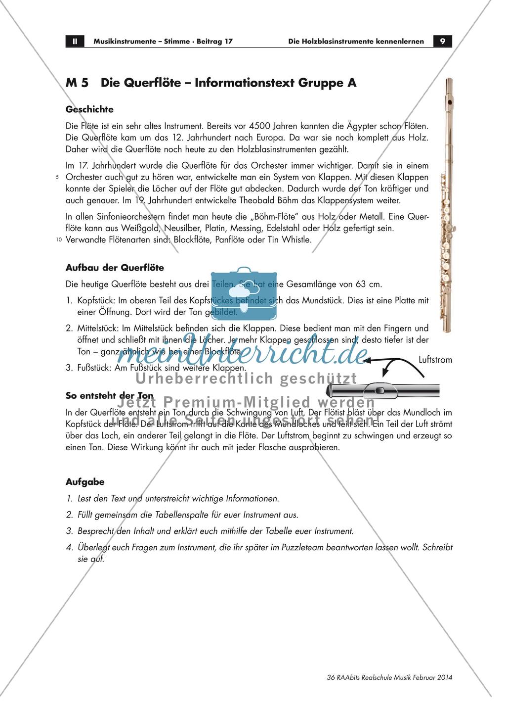 Gruppenpuzzle: Holzblasinstrumente Preview 9
