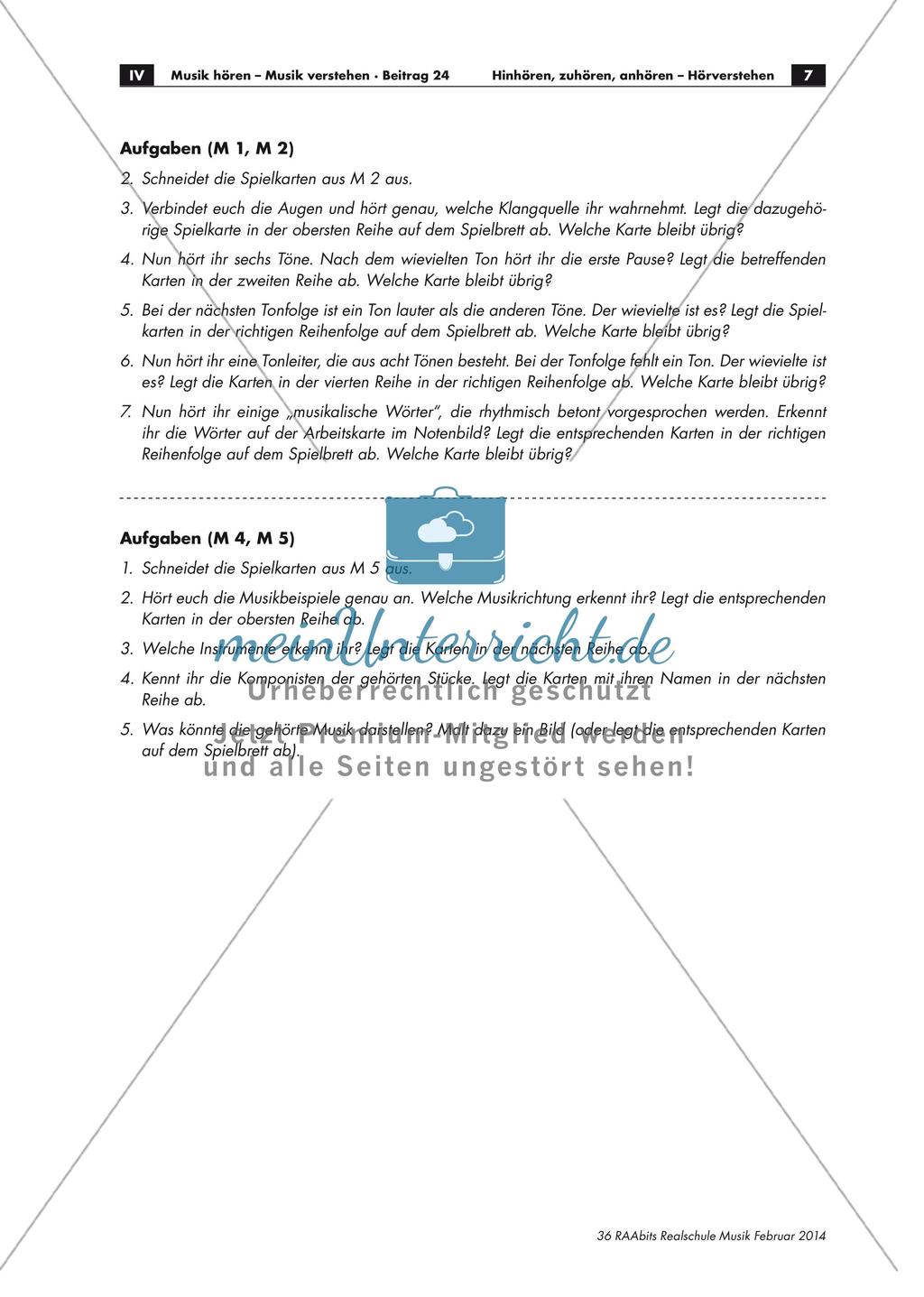 Hörverstehen im Musikunterricht Preview 7
