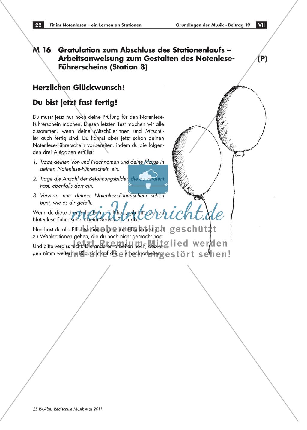 Fit im Notenlesen: ein Lernen an Stationen Preview 16