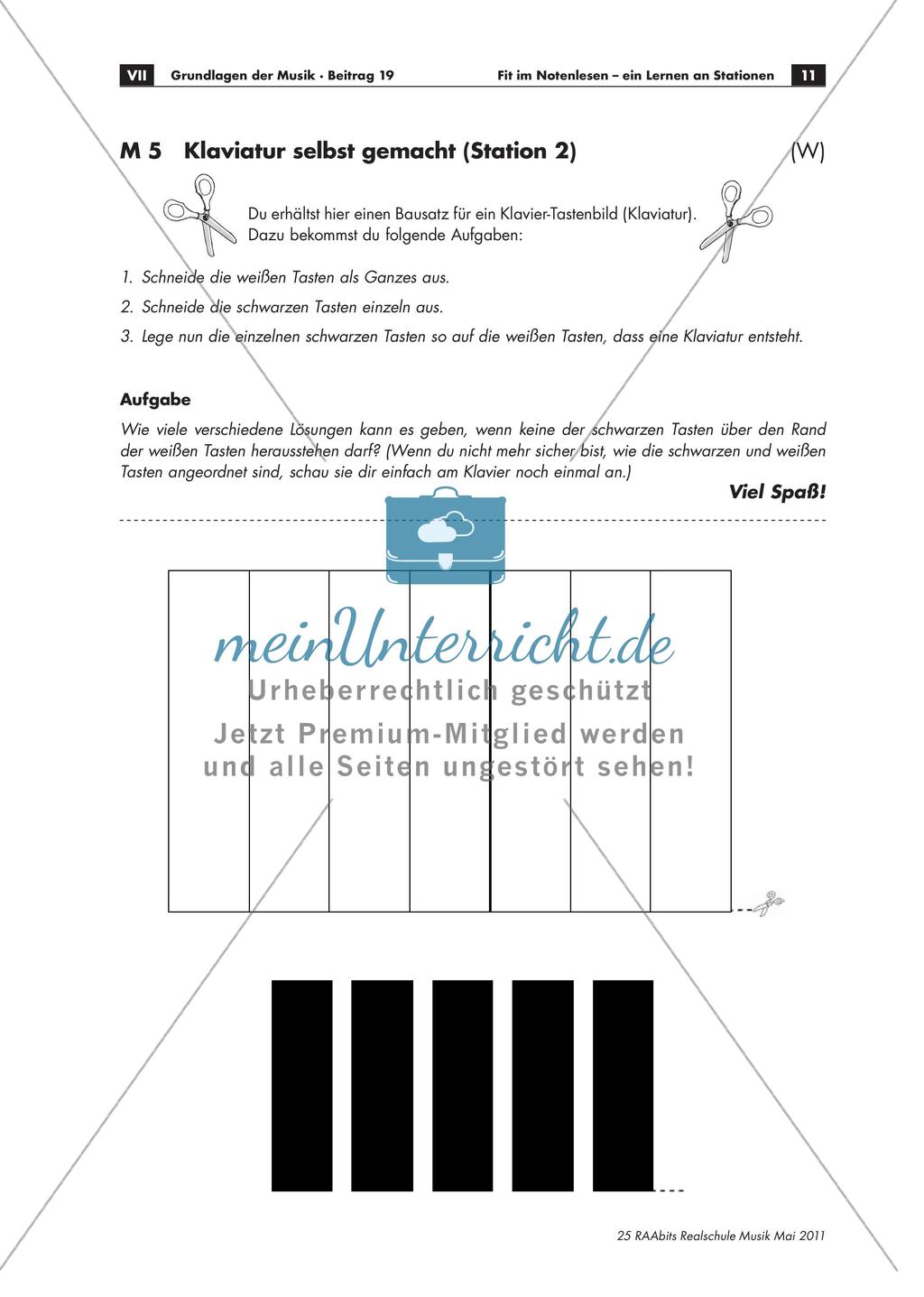 Fit im Notenlesen: ein Lernen an Stationen Preview 5