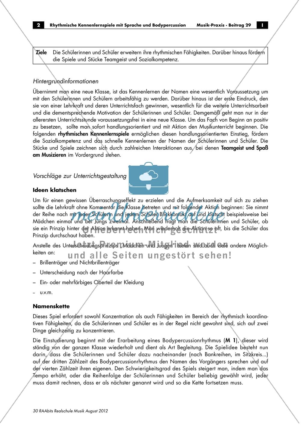 Rhythmische Kennenlernspiele Preview 2