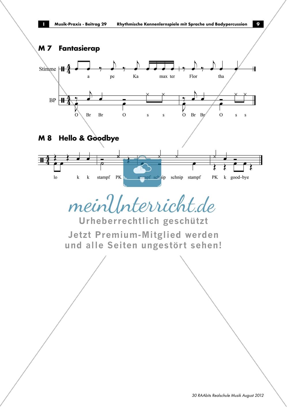 Rhythmische Kennenlernspiele Preview 9