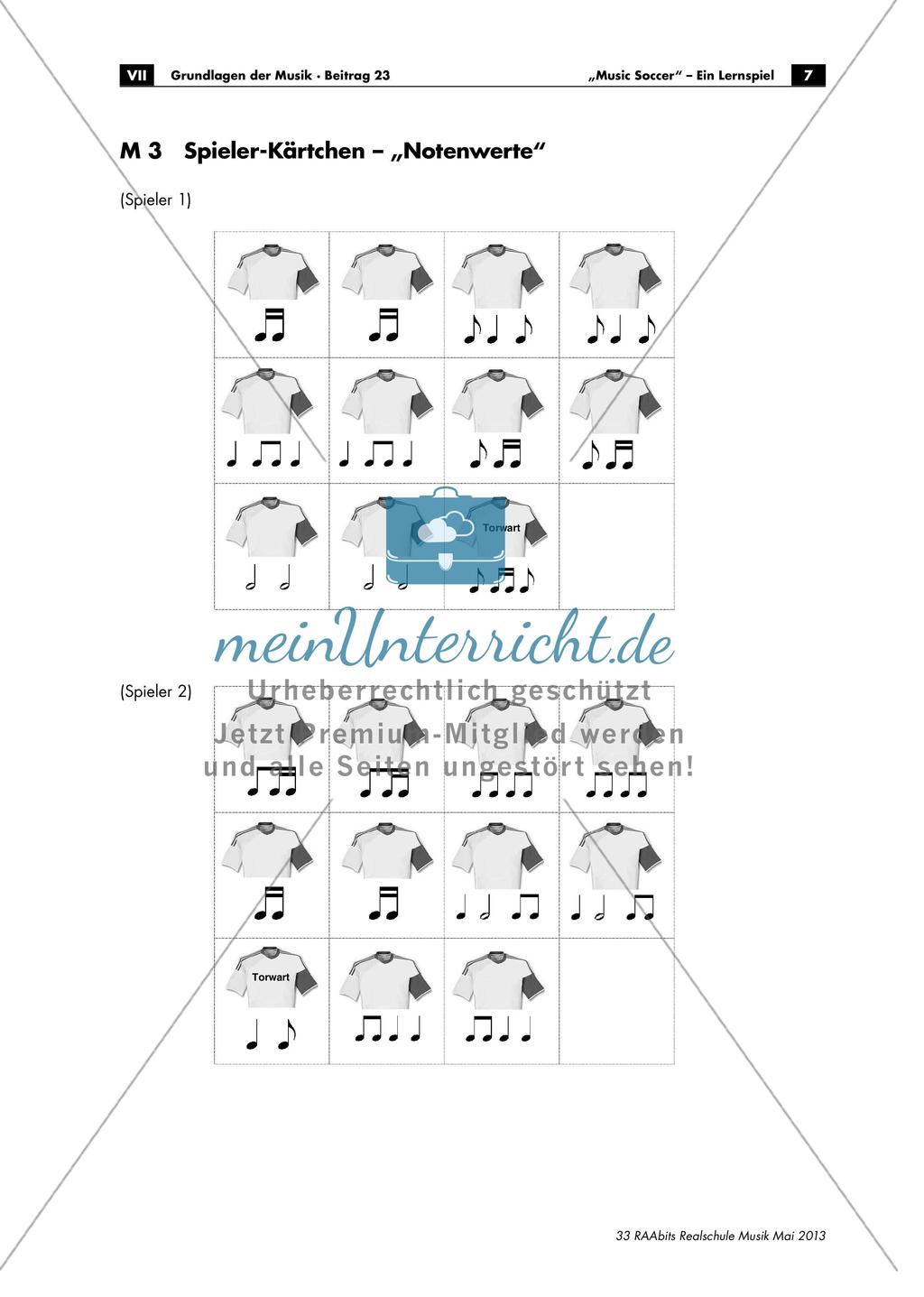 Lernspiel für Notenwerte und Basschlüssel: Music Soccer Preview 7