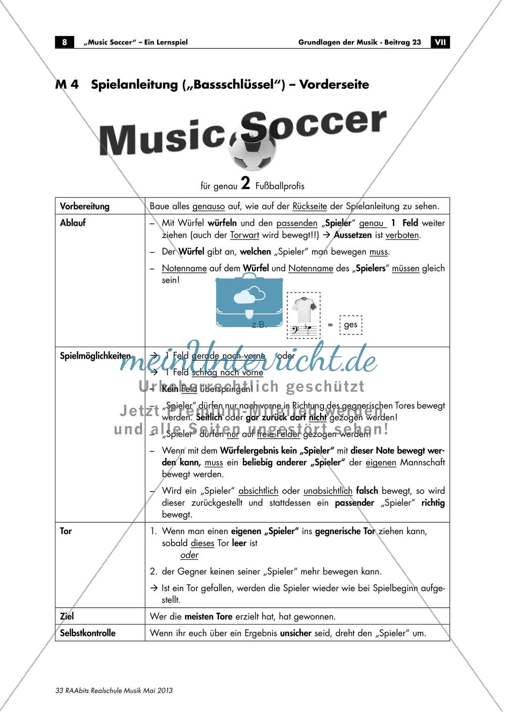 Lernspiel für Notenwerte und Basschlüssel: Music Soccer Preview 8