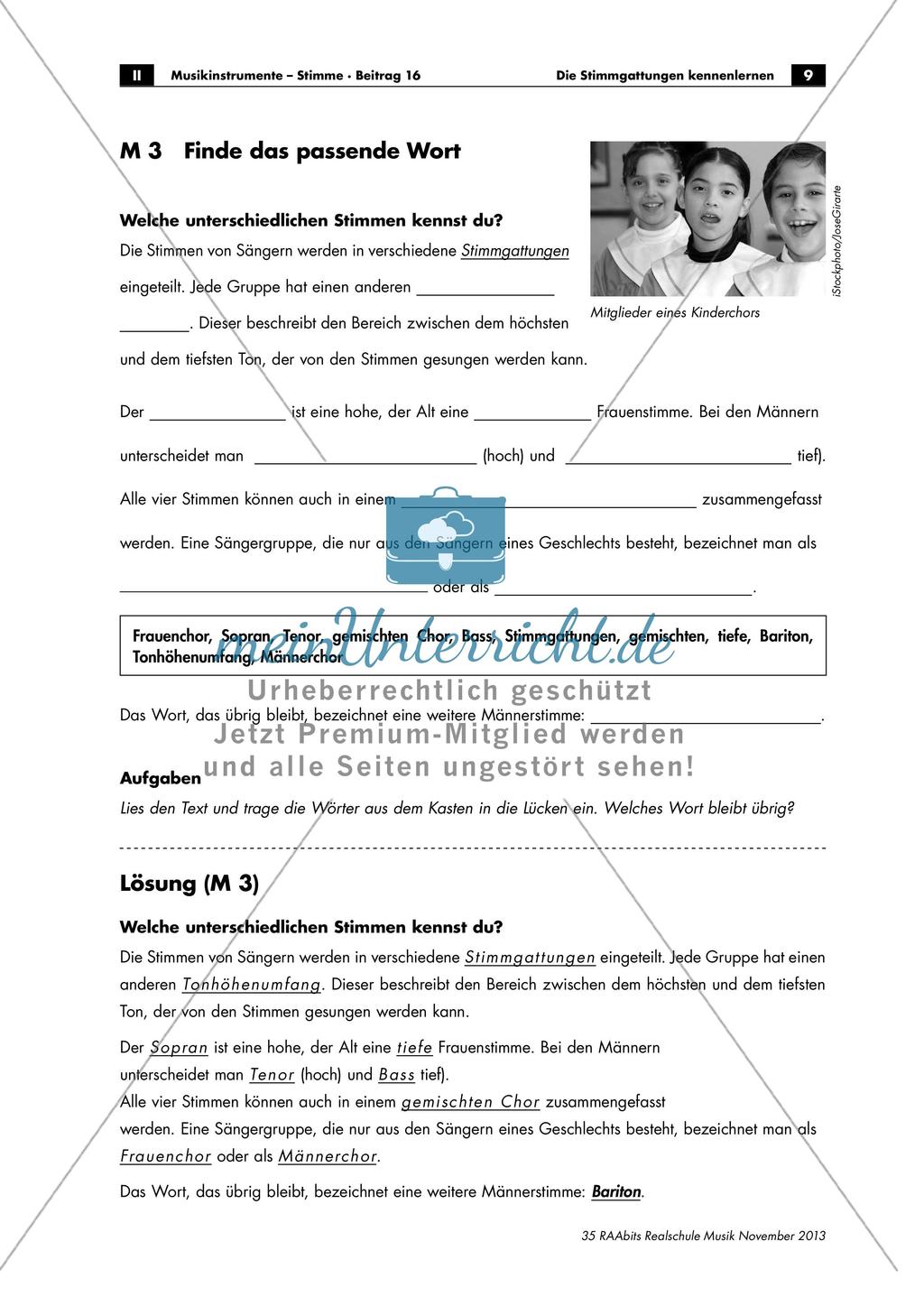 Stimmgattungen: Sopran - Alt - Tenor - Bass Preview 9